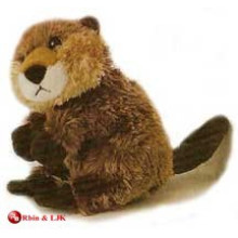 customized OEM design plush brown beaver keychain